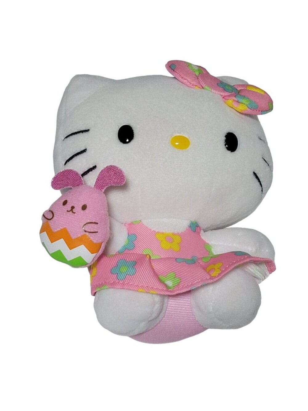 TY San Rio Hello Kitty Easter Bunny Egg Plush Stuffed Animal Dress Bow Toy
